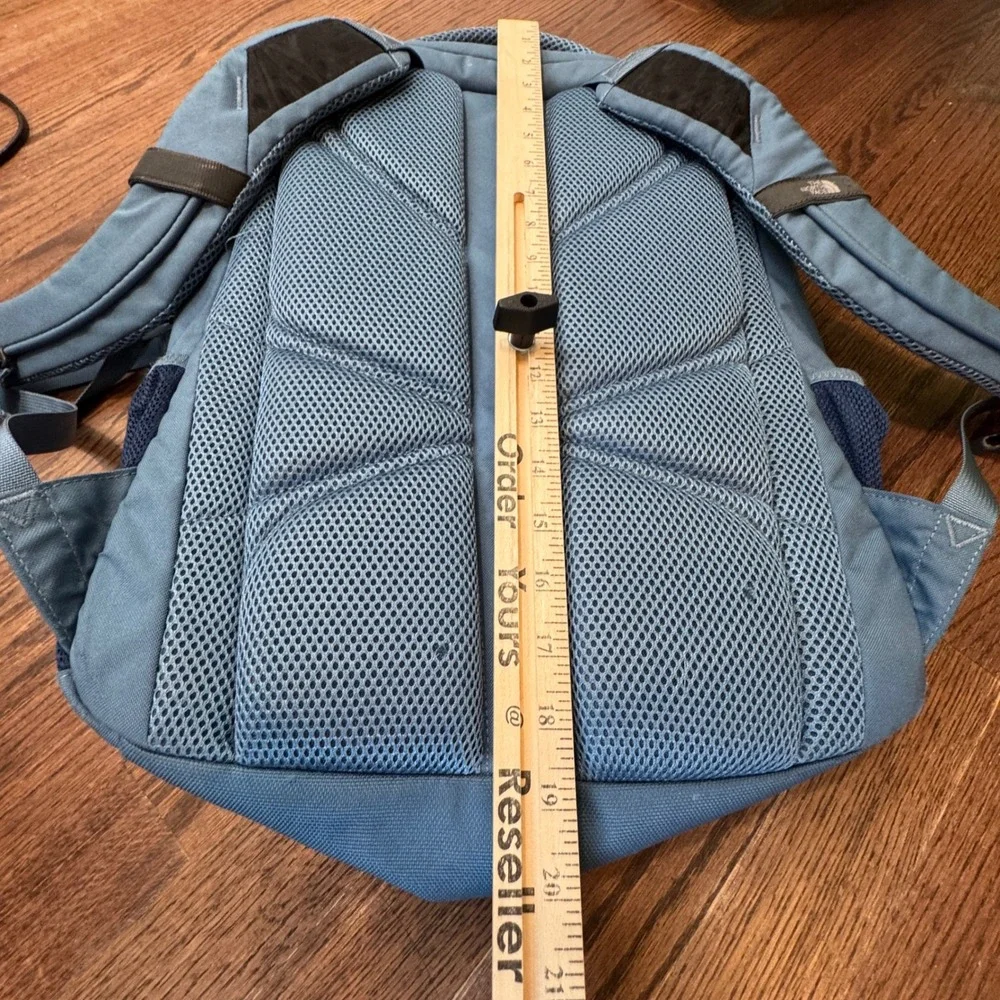 The North Face Jester Backpack Blue Grey Orange FlexVent Daypack Hiking Gorp OS